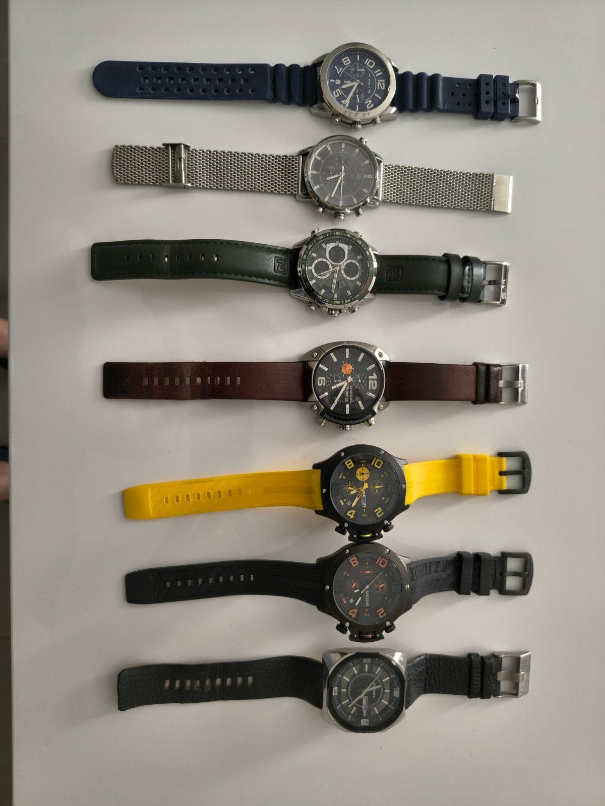 Horloges - 7 stuks, Handtassen en Accessoires, Horloges | Heren, Ophalen, Zo goed als nieuw, Polshorloge, Overige merken