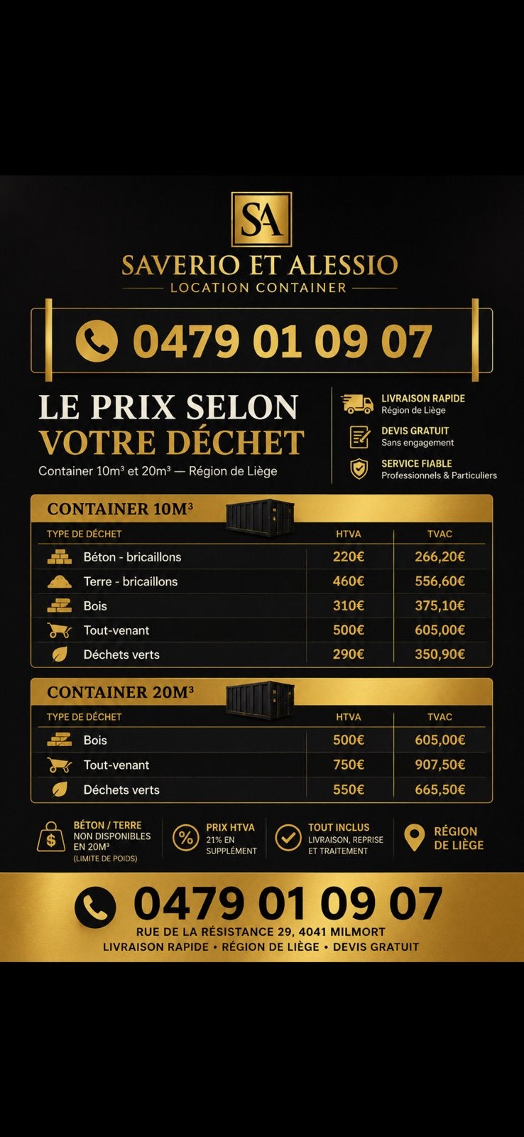 Location container, Bricolage & Construction, Conteneurs, Enlèvement