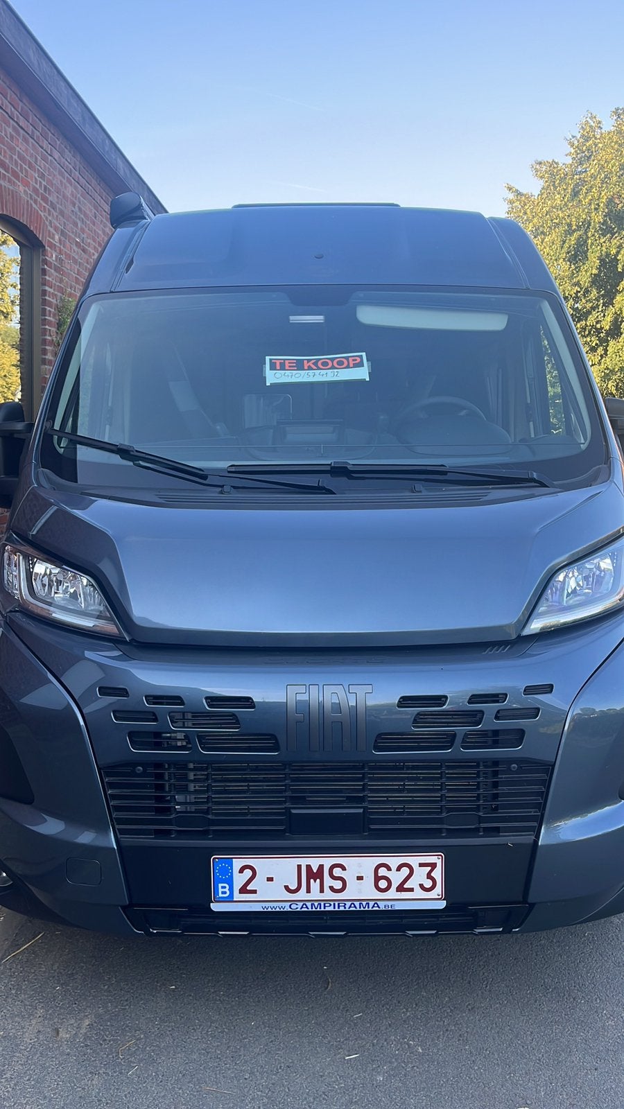 Autocar, Fiat, bleu-gris, 6 m, 3800 km, 2200 cylindres, Particulier, Diesel, Fiat