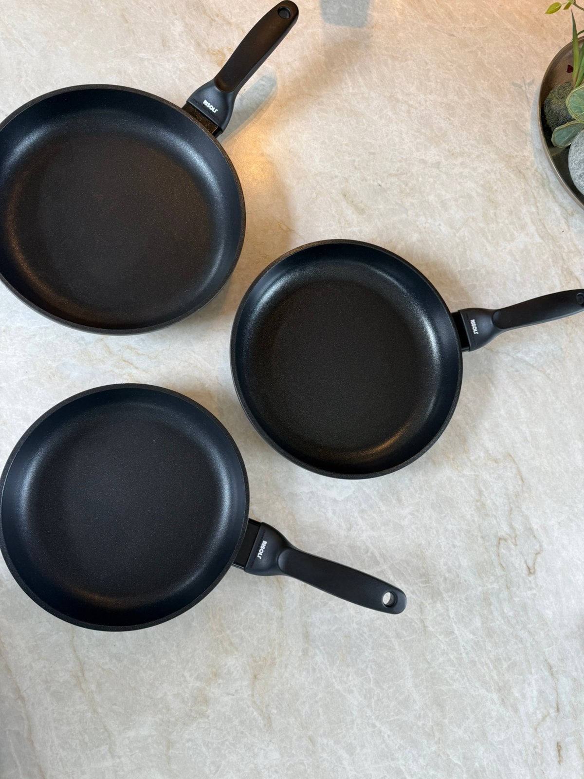 Professionele Risoli Blackplus koekenpannen, Maison & Meubles, Cuisine | Casseroles & Poêles, Comme neuf, Poêle à frire ou Sauteuse