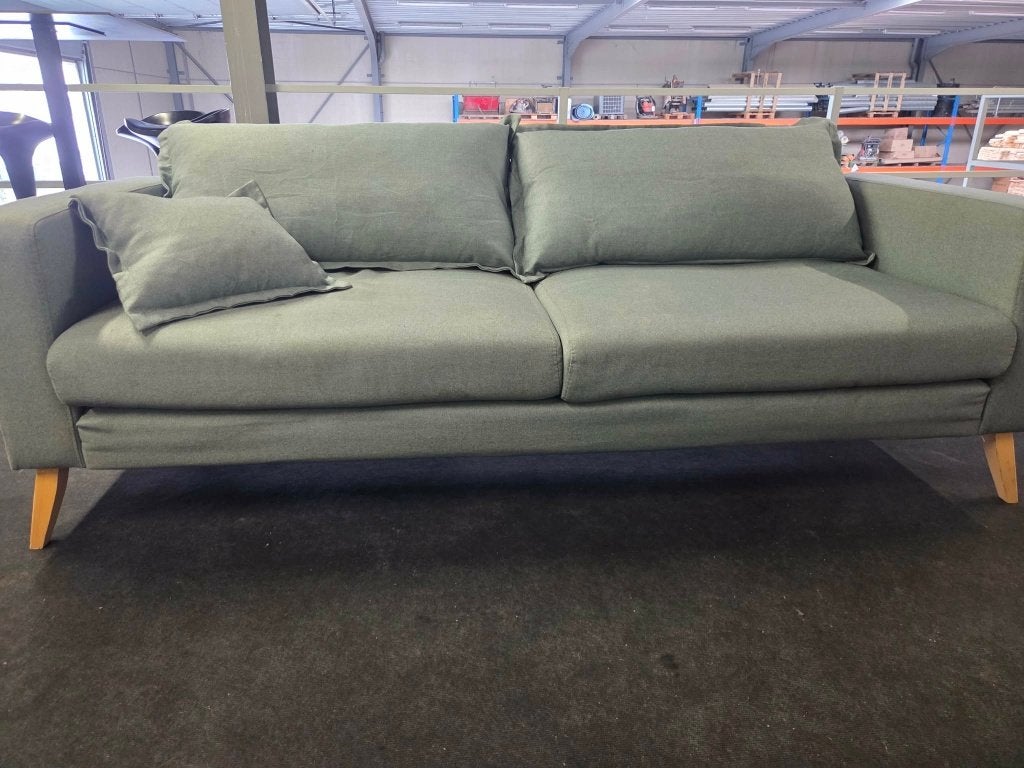 Zetel Maison du Monde – driezit – grijs – 215cm – €100, Huis en Inrichting, Gebruikt, Driepersoons, 75 tot 100 cm, Ophalen of Verzenden