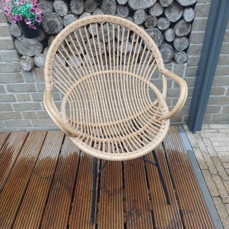wicker armchair design Rohé Noordwolde rotan fauteuil, Jardin & Terrasse, Chaises de jardin, Enlèvement, Neuf, Osier