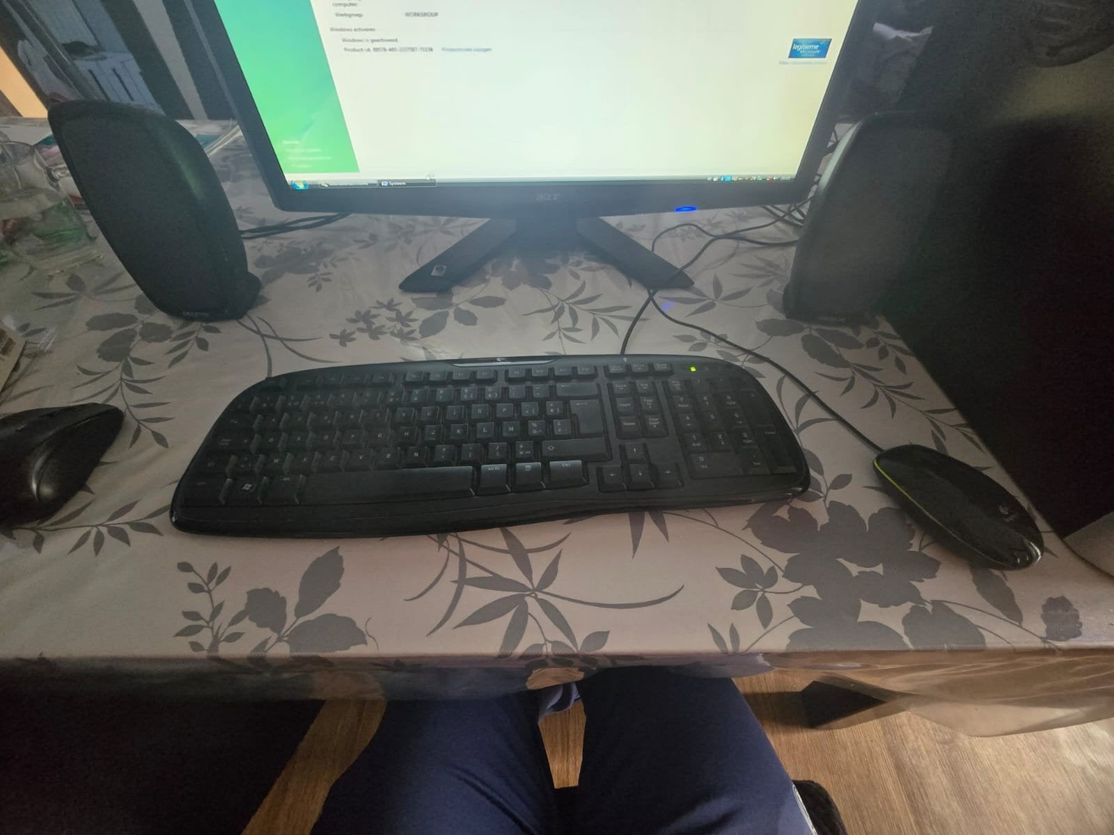 Pc met lcd scherm van Acer alle accessoires inbegrepen, Computers en Software, Ophalen, Gebruikt, Toetsenbord en muis-set, Azerty