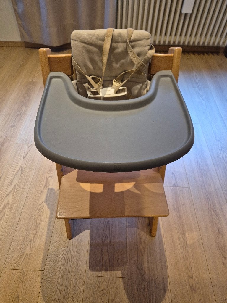 Chaise haute Stokke Tripp Trapp + full accessoires, Enlèvement, Comme neuf, Chaise évolutive, Plateau amovible