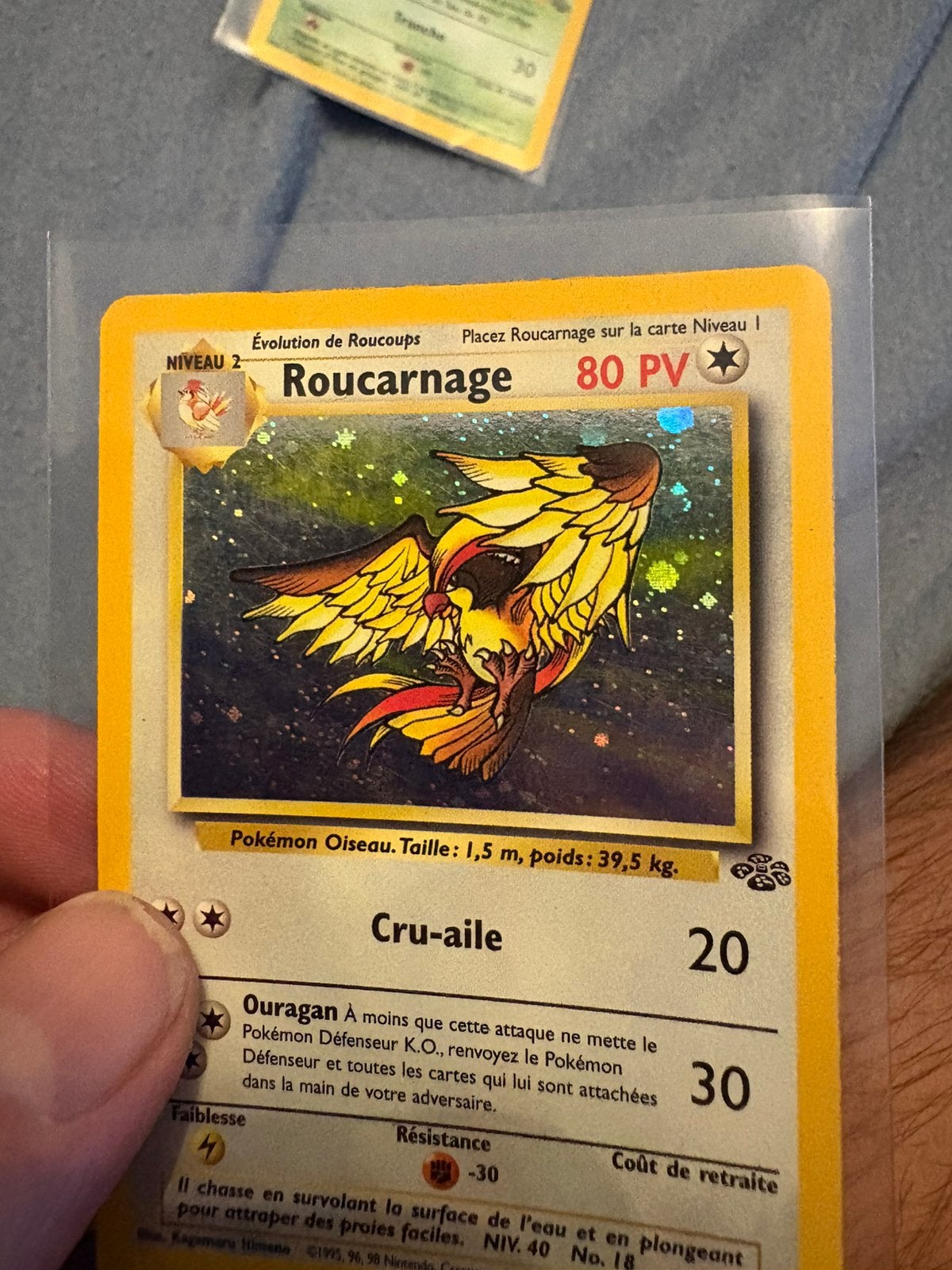 Roucarnage Holo 8/64 Jungle, Enlèvement ou Envoi, Utilisé, Cartes en vrac