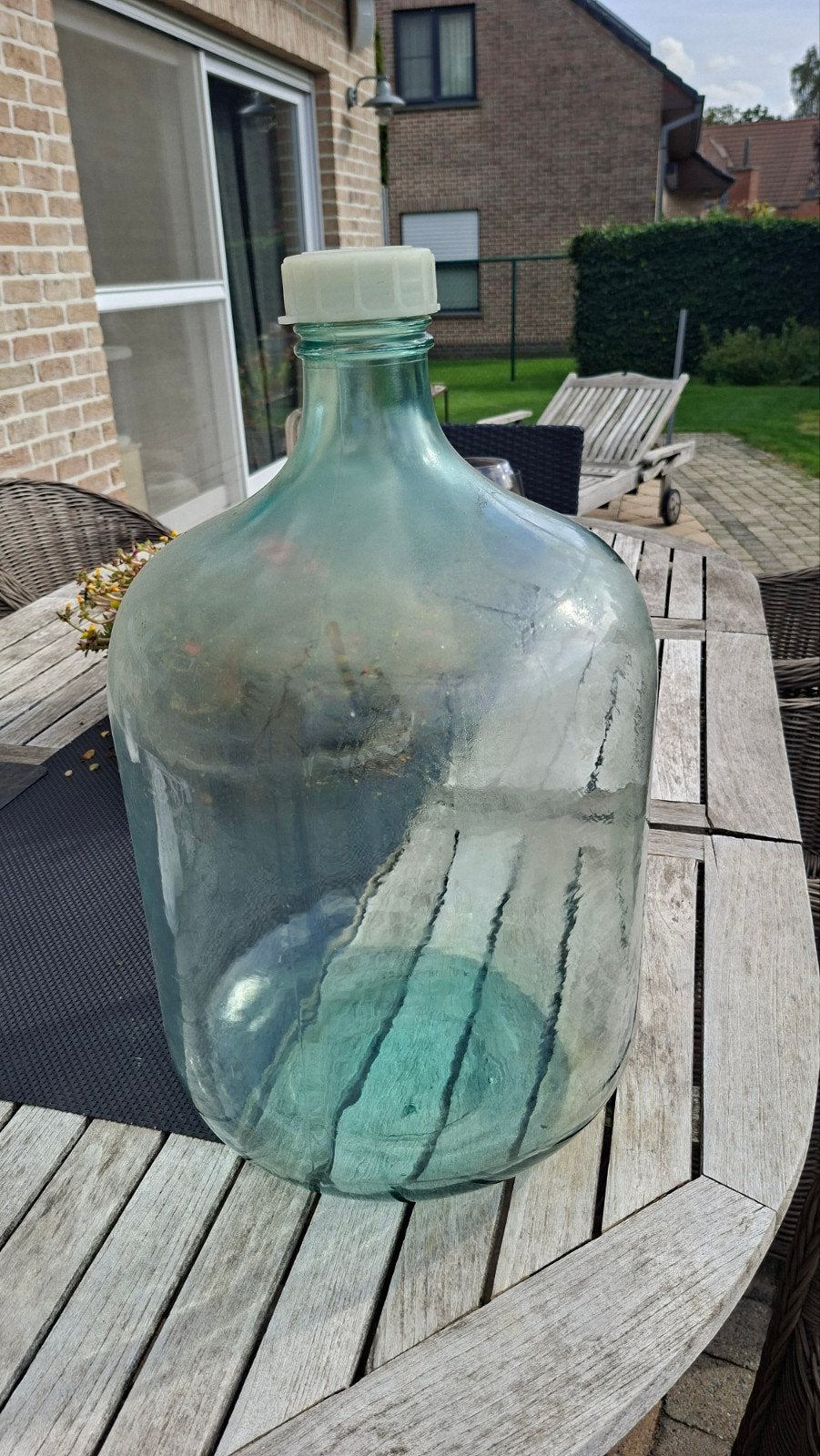 Gistingfles - Dame-Jeanne, Huis en Inrichting, 40 cm, Ophalen of Verzenden, Zo goed als nieuw, Met deksel