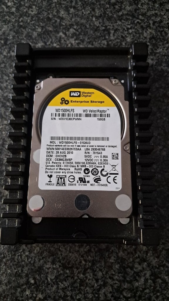 Harde schijf WD 1500HLFS VeliciRaptor, Computers en Software, Harde schijven, Intern, Gebruikt, 150GB, Desktop