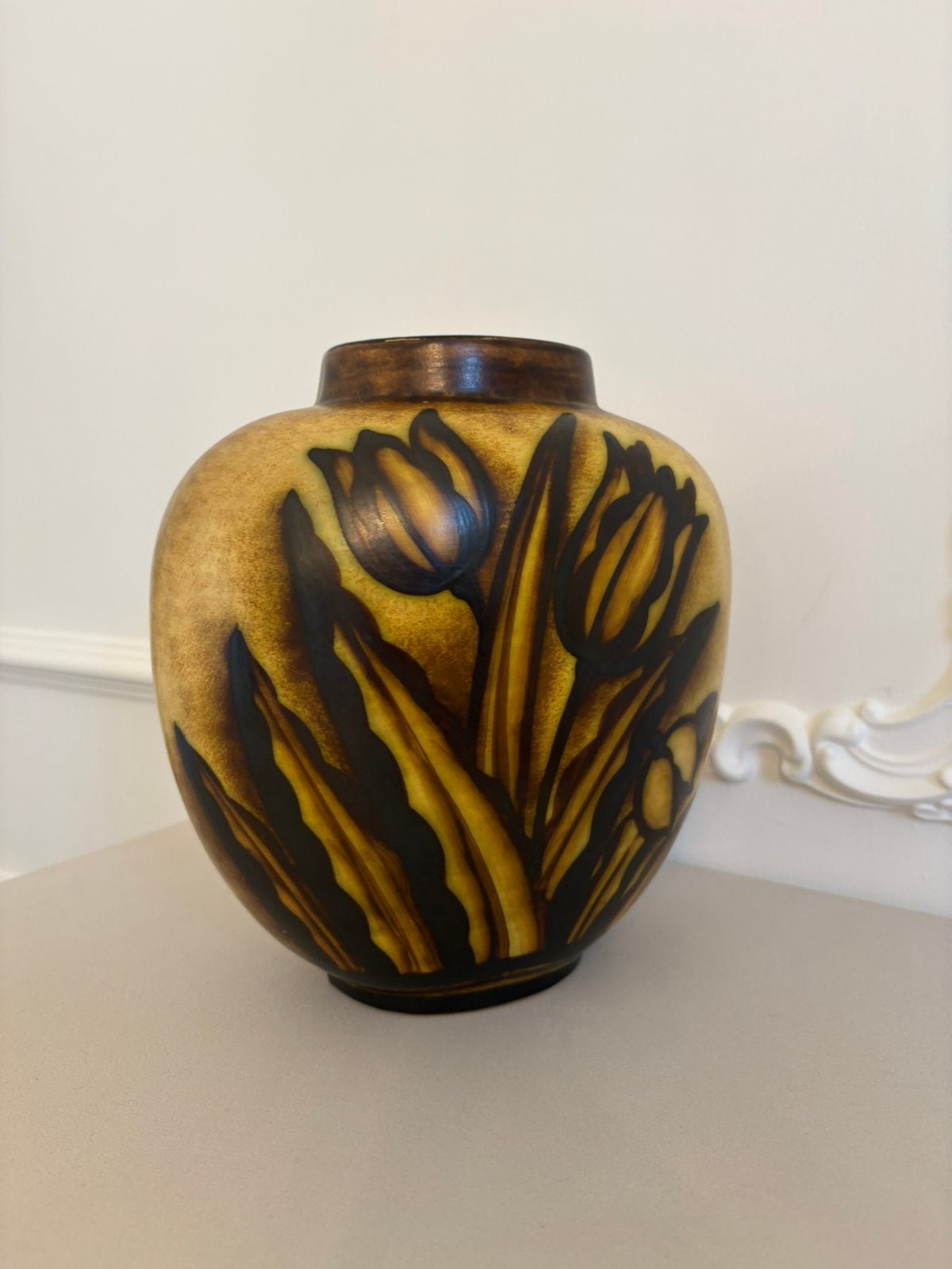 Magnifique vase ancien Boch Catteau, Antiquités & Art, Enlèvement