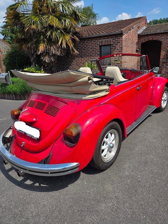 VW Cox cabriolet 1302, Autos, Volkswagen, Particulier, Coccinelle, Essence, Cabriolet, 2 portes, Rouge, Autre, Enlèvement