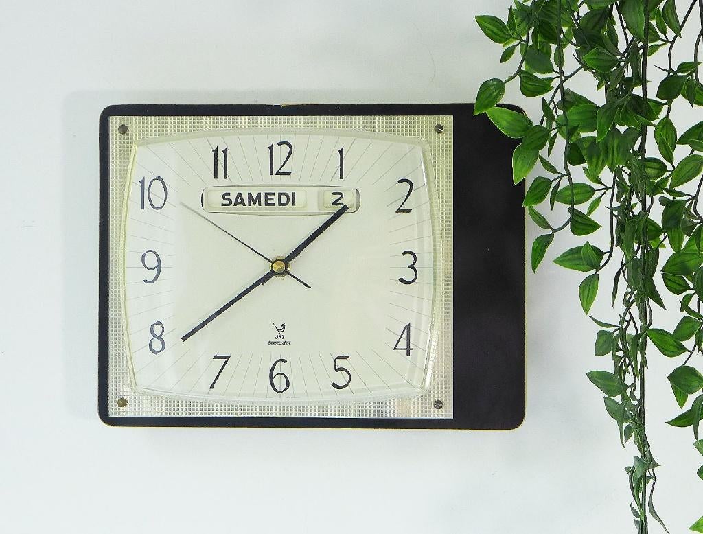 Zeldzame Vintage Klok jaren 60 70 JAZ Space Age Retro, Ophalen of Verzenden, Wandklok