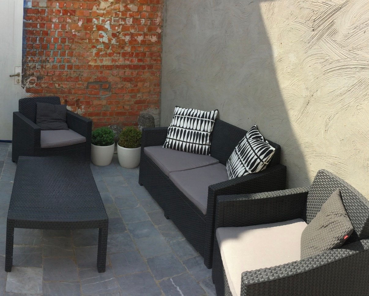 Allibert loungeset met kussens in perfecte staat, Ophalen, Zo goed als nieuw, Wicker, Loungeset