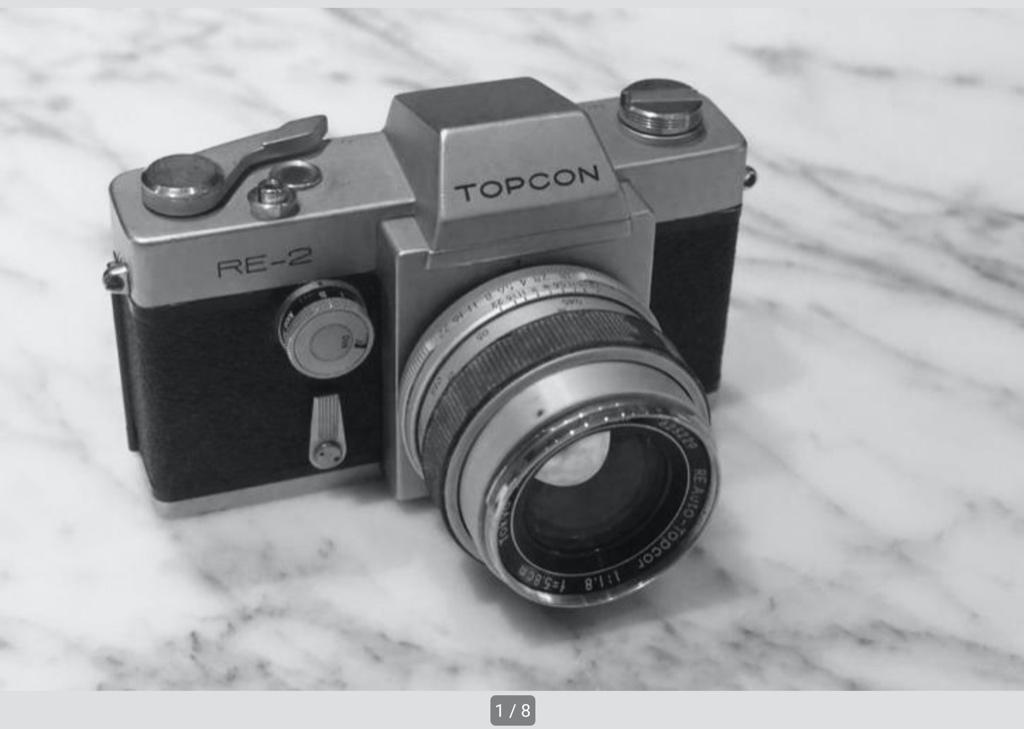 Topcon RE-2 avec RE.Auto-Topcor 5,8 cm/f/1,8, Enlèvement ou Envoi, 1960 à 1980, Appareils photo