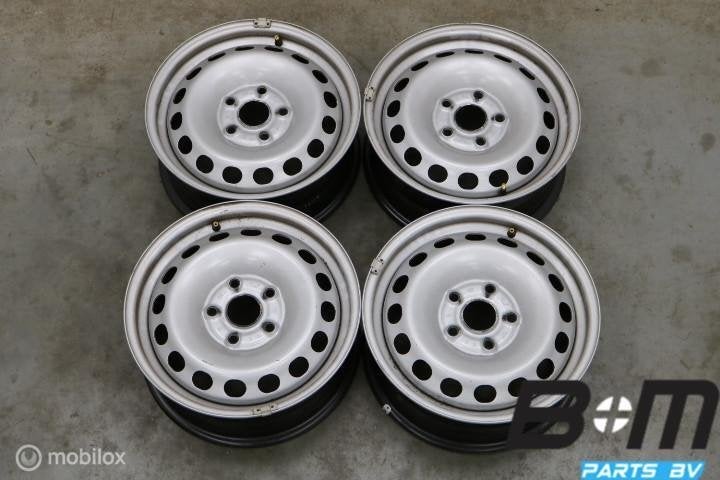 Org 15 inch stalen velgen VW Caddy 2K 2K0601027B, Auto-onderdelen, Gebruikt, 15 inch, Velg(en), Personenwagen