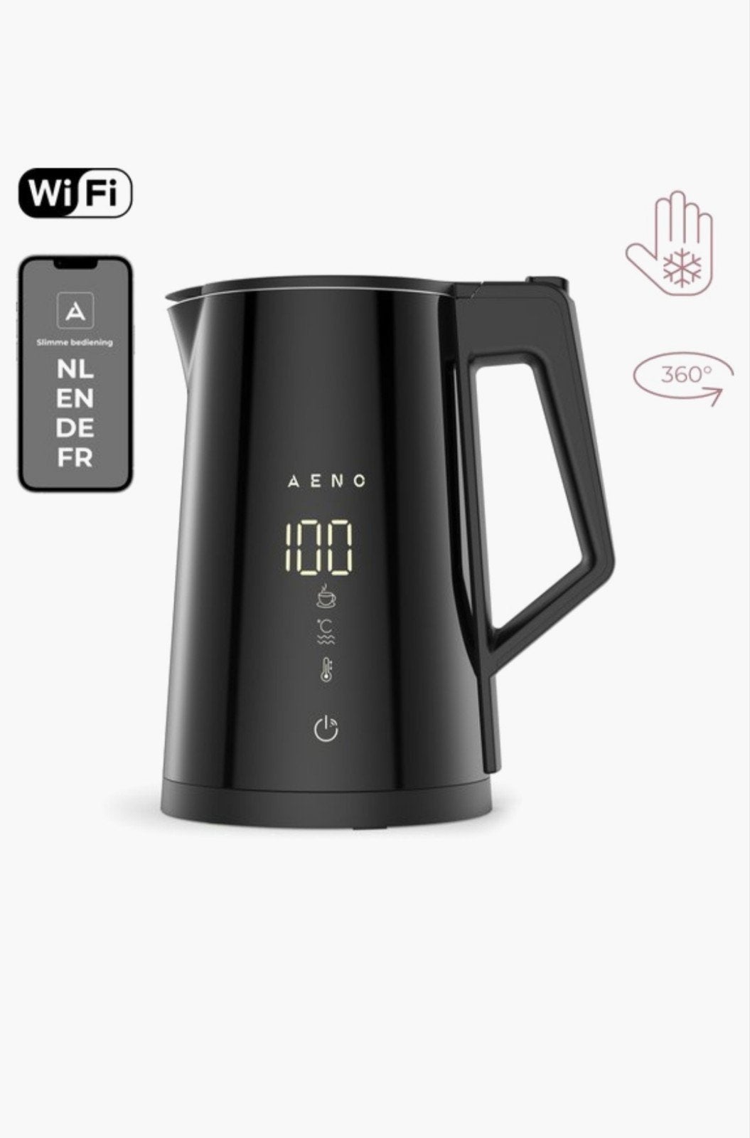AENO smart waterkoker, 1 tot 2 liter, Ophalen of Verzenden, Zo goed als nieuw