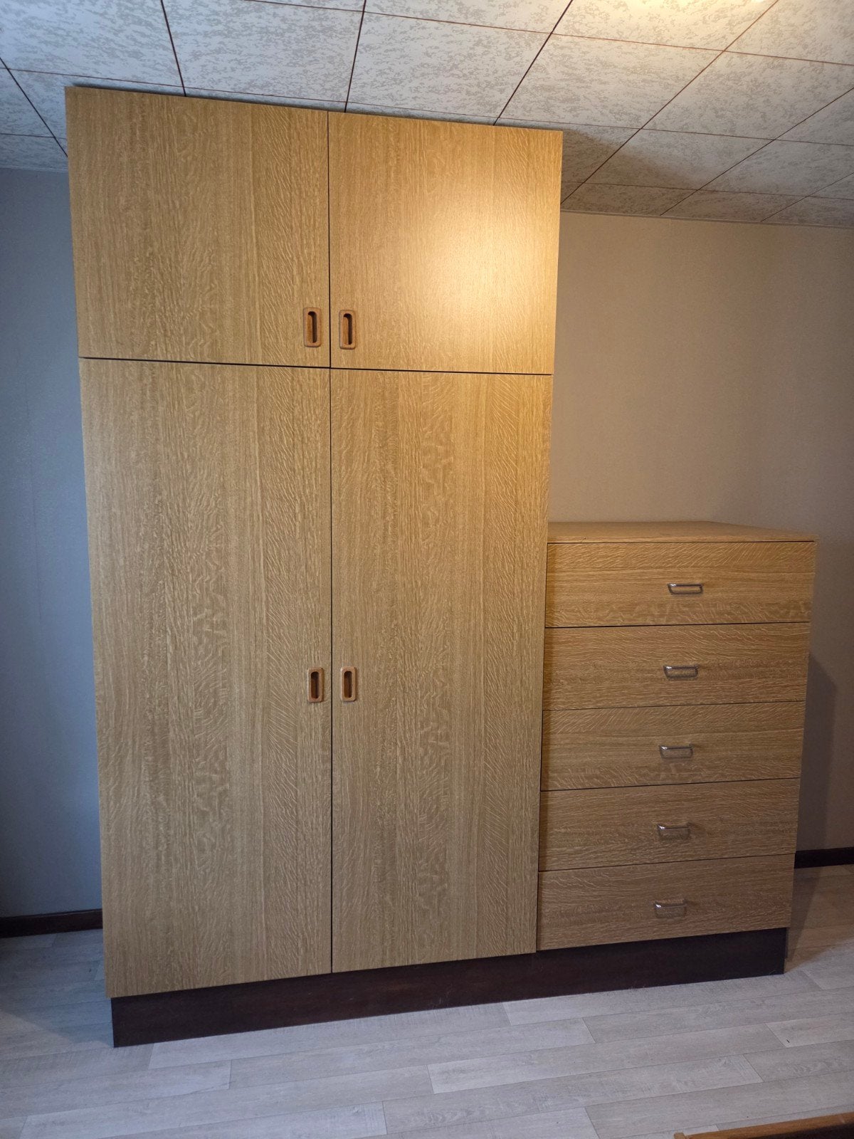 Kleerkast met hangbaar en ladekast, Huis en Inrichting, Ophalen