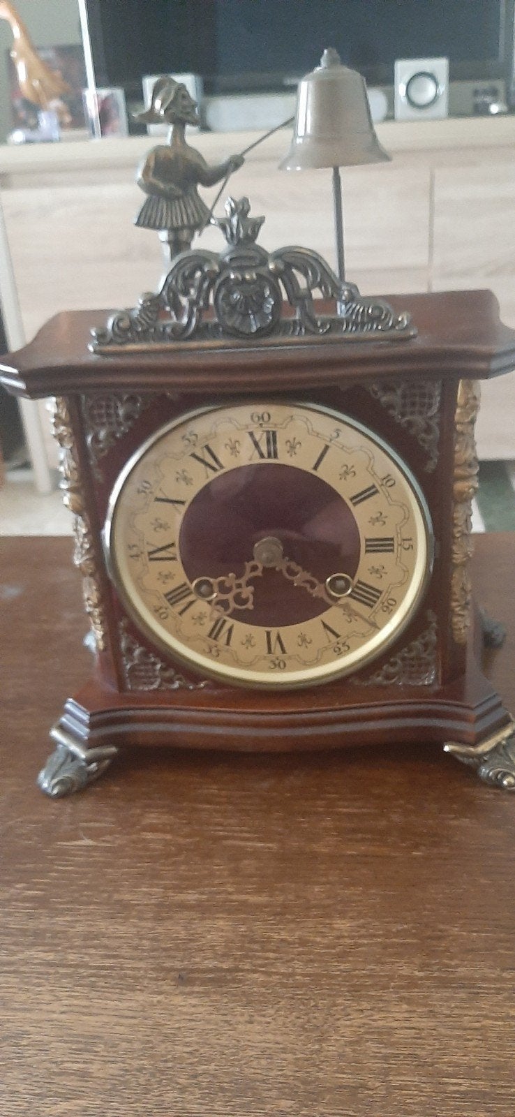 Vintage tafel- schouwklok, Antiek en Kunst, Ophalen of Verzenden
