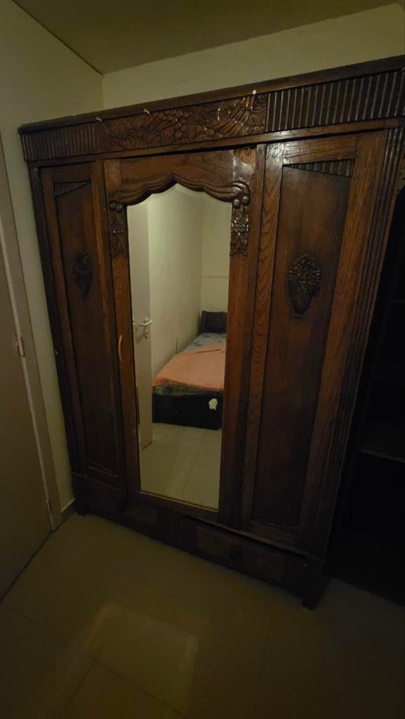 Klassieke Eikenhouten Kledingkast (Art Deco) – Jaren '30, Enlèvement