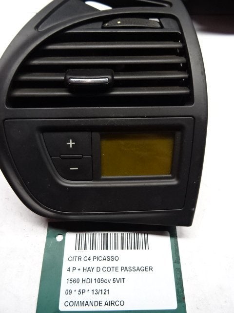 PANNEAU DE COMMANDE CLIMATISATION C4 Picasso (UD / UE / UF), Citroën, Mevr. I. Hauben, Utilisé, Rue de l'Espoir 34 34
4030  GRIVEGNÉE, BE
