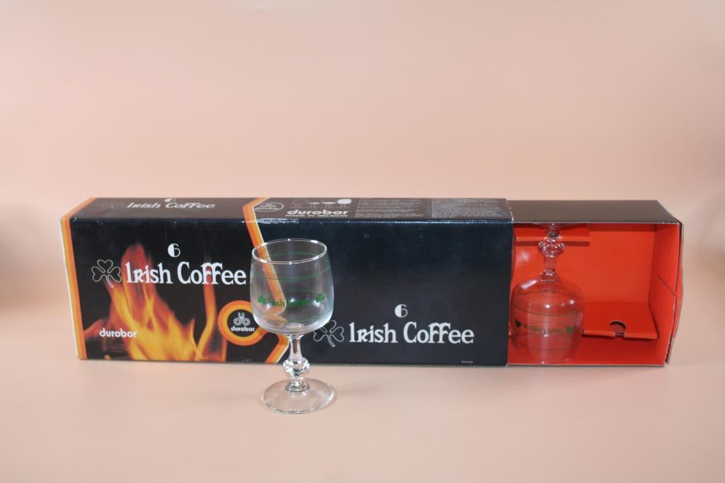 6 Irish coffee glazen - Durobor vintage, Ophalen