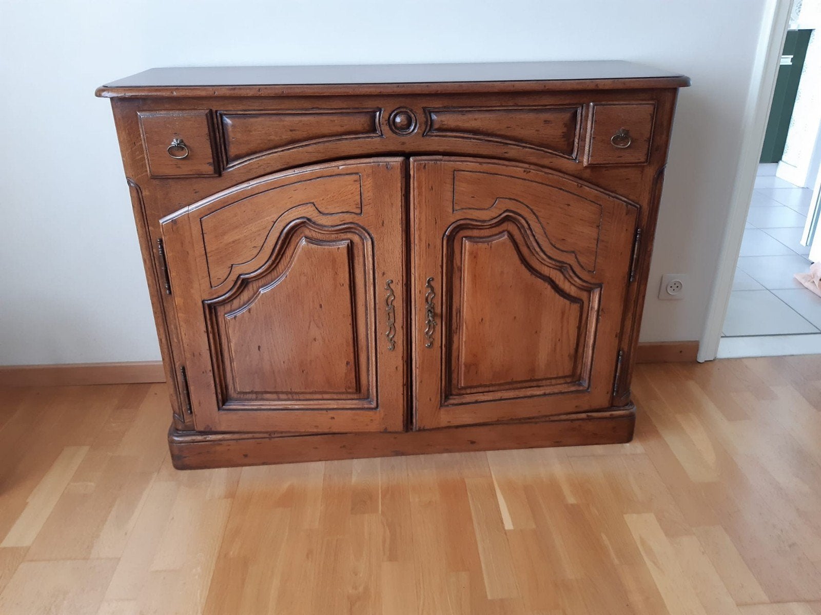 Volle eik, plaatsparende kast, Ophalen