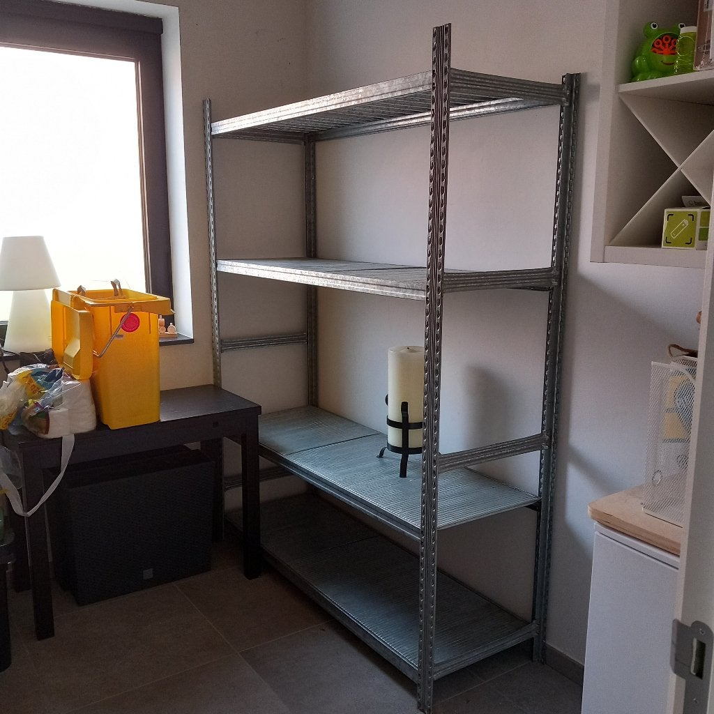Galvanized metalen rek, Ophalen, Gebruikt