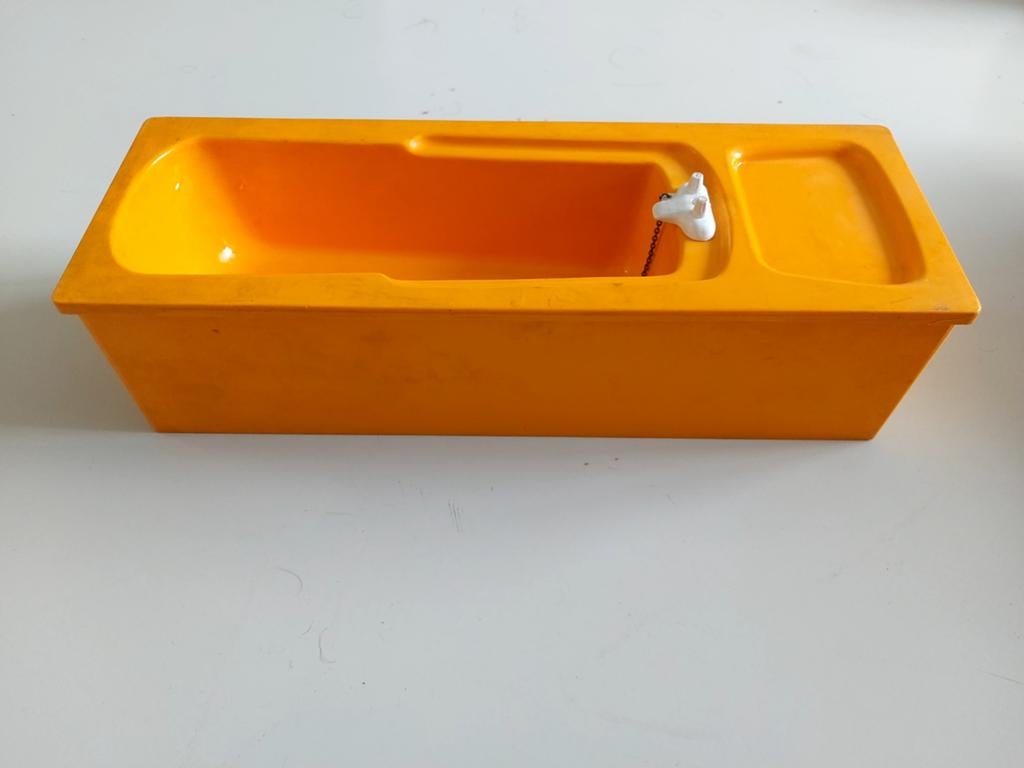 Vintage Sindy geel bad – Pedigree 1975, Verzamelen, Poppen, Gebruikt, Accessoires, Ophalen