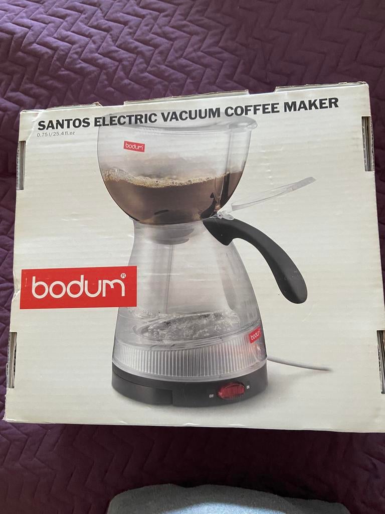 Bodum elektrische koffiemachine met vacuüm type Cona, Elektronische apparatuur, Ophalen of Verzenden, Nieuw, Koffiemachine, Gemalen koffie