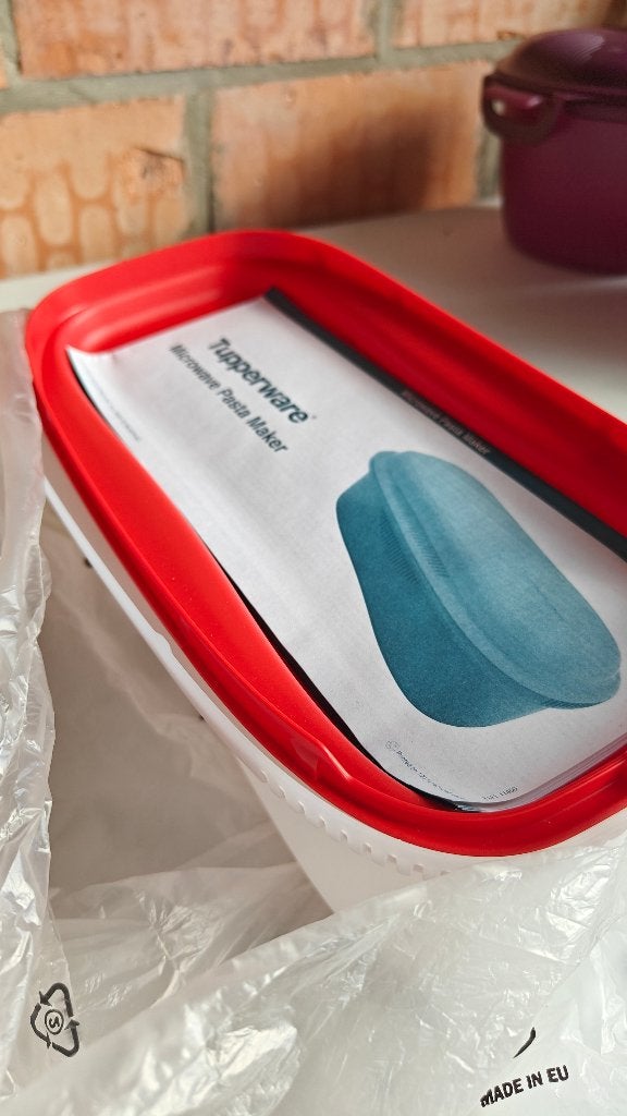Tupperware: pastakoker (microgolf), Ophalen, Zo goed als nieuw
