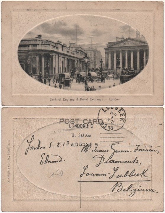 LONDON, Verzamelen, Postkaarten | Themakaarten, Ophalen of Verzenden, Voor 1920, Gelopen