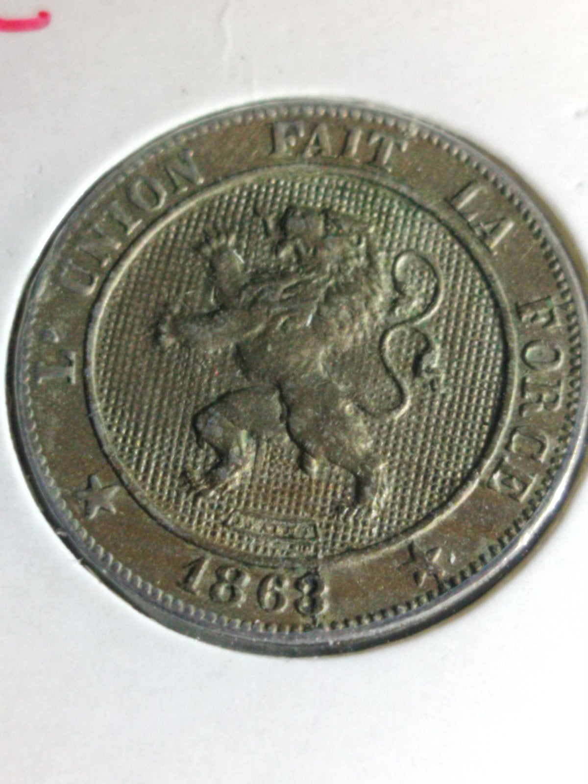 5 c 1863  pr Leopold 1, Postzegels en Munten, Munten | België, Ophalen of Verzenden