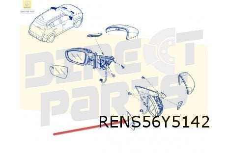 Renault R4 EV (6/25-) spiegelglas a-sferisch Rechts verwarmd, Autos : Pièces & Accessoires, Neuf, -, Renault, -