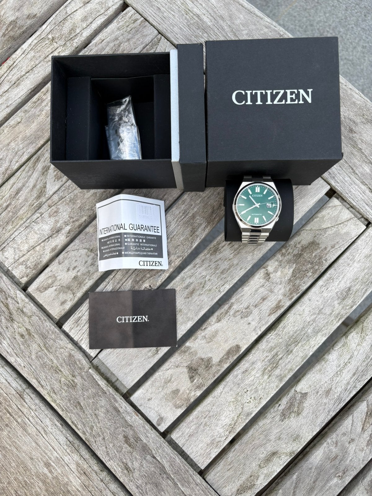 Citizen Tsuyosa automatic green, Audio, Tv en Foto, Ophalen of Verzenden, Zo goed als nieuw