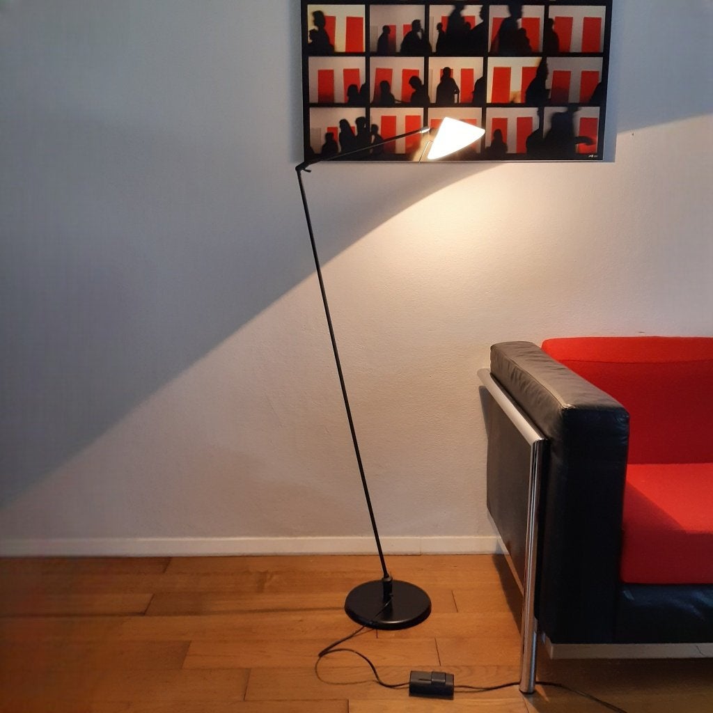 Postmodern design vloerlamp, Pola Design Amstelveen 80s, Ophalen, Gebruikt, Postmodern Nederlands design, Pola Design, Glas