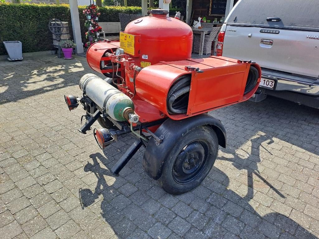 Poederblusser (origineel) op aanhangwagen, Enlèvement, Utilisé, Voitures