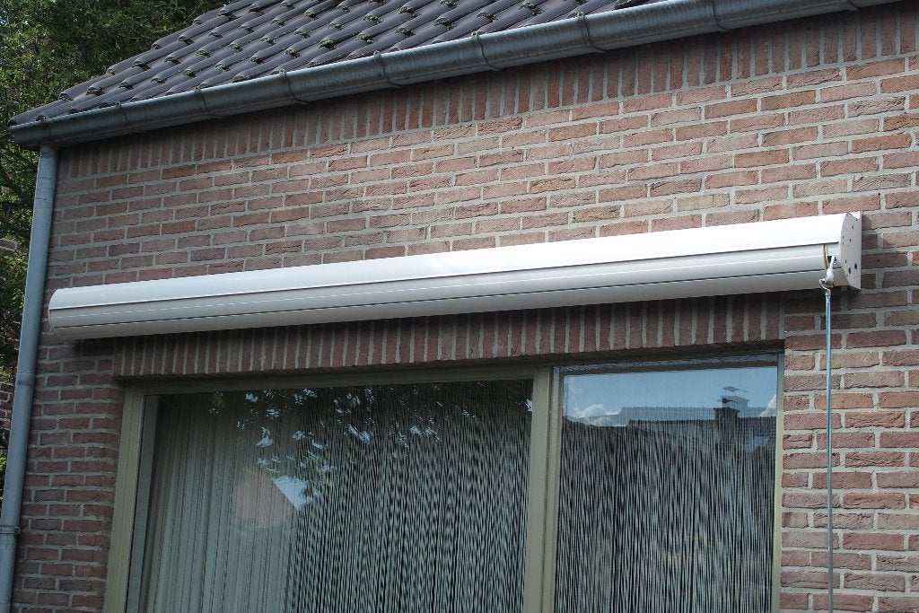 Zonnescherm met knikarmen type PICCA, Tuin en Terras, Ophalen, Gebruikt, 150 tot 300 cm, 250 cm tot 450 cm