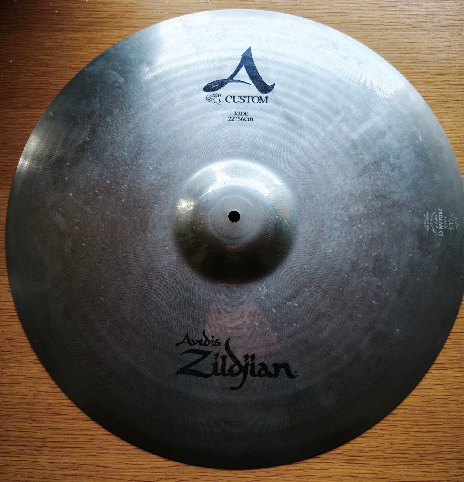 Zildjian A Custom 22" ride & Zildjian EFX #1 10", Enlèvement, Utilisé, Batterie ou Percussions