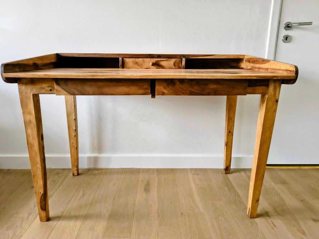 Kare houten bureau 1m20, Avec tiroirs, Autres marques, Autres types, 118 cm