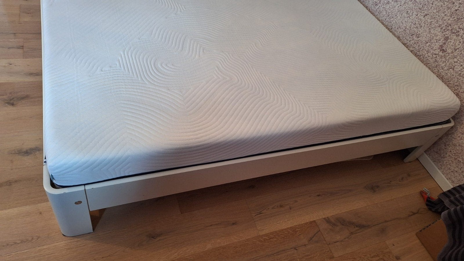 Auping Auronde 180x200 met topmatras Beter Bed, Ophalen, Wit, Retro. tijdloos design, Tweepersoons