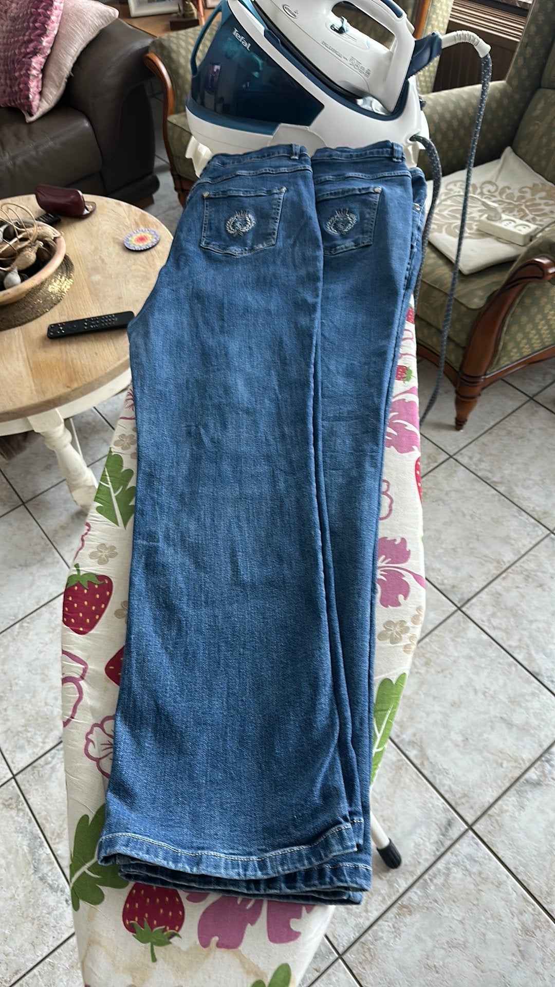Dames jeans mt 42/44, Kleding | Dames, Ophalen, Gedragen, Blauw, W33 - W36 (confectie 42/44)