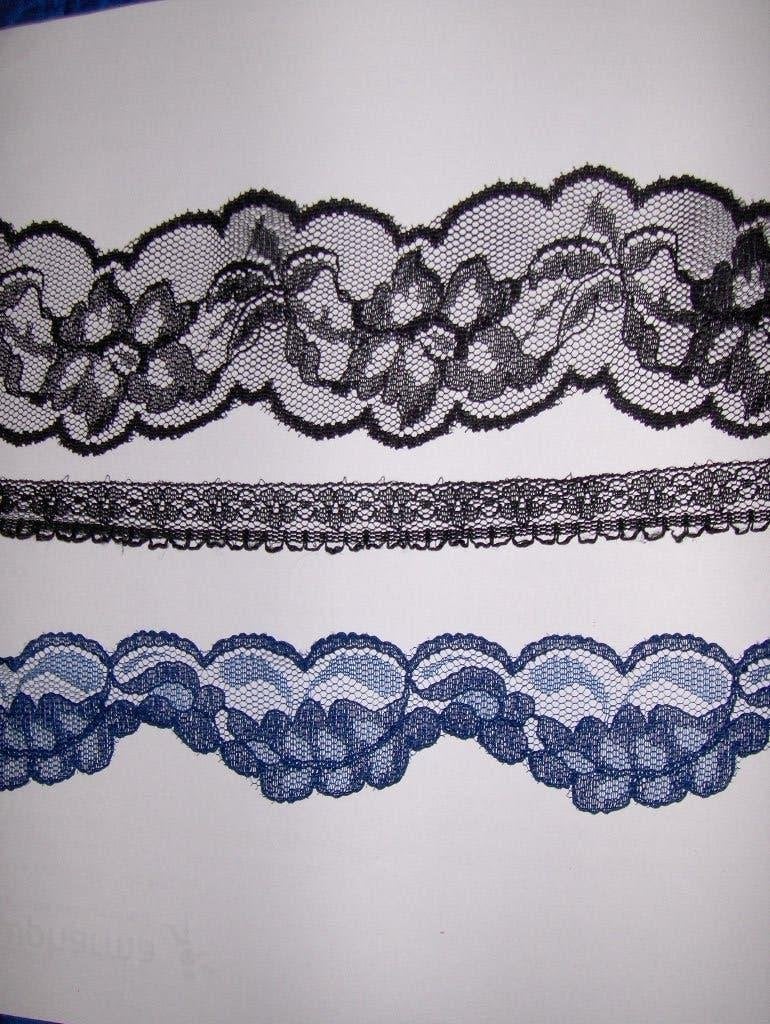 Dentelle noir et bleu (166m50 pour10€), Enlèvement ou Envoi, Neuf, Dentelle