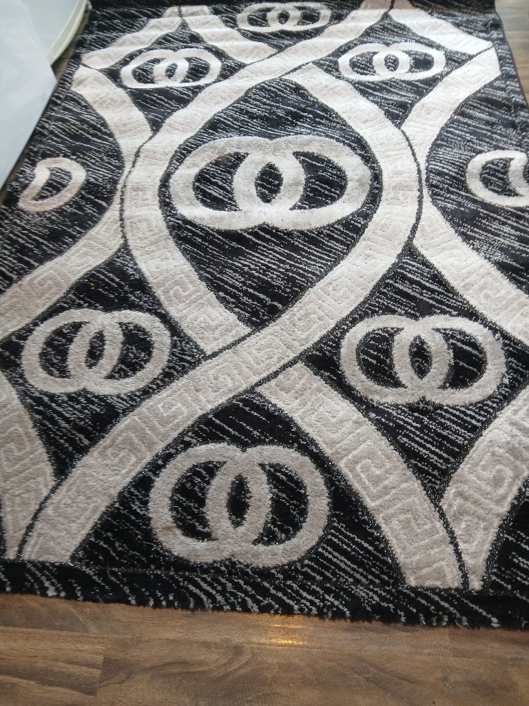 Tapis  design, Noir, 200 cm ou plus, 150 à 200 cm, Comme neuf