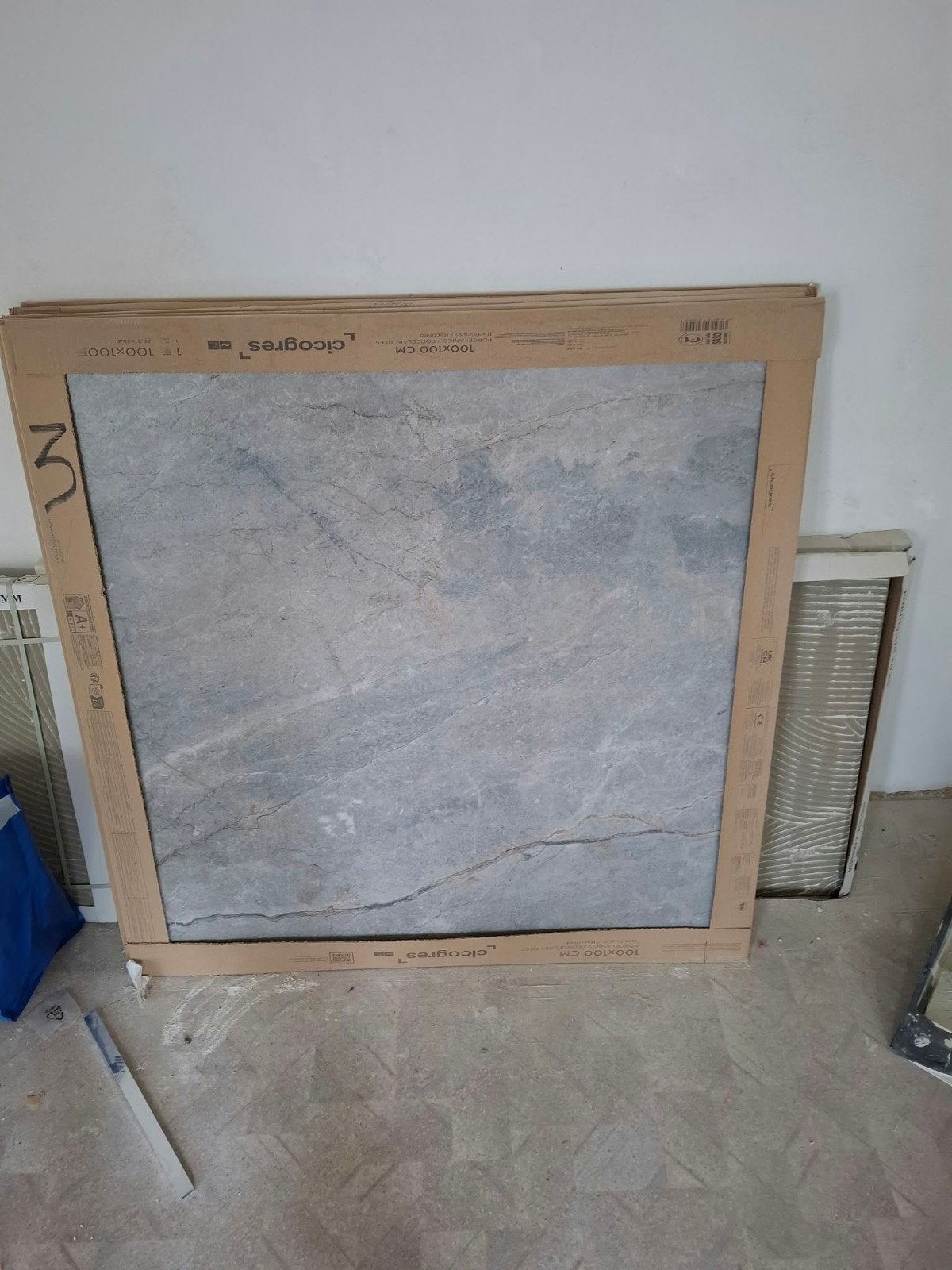 lot van 5 tegels 100x100, Ophalen, 60 cm of meer, Nieuw, 5 tot 10 m²