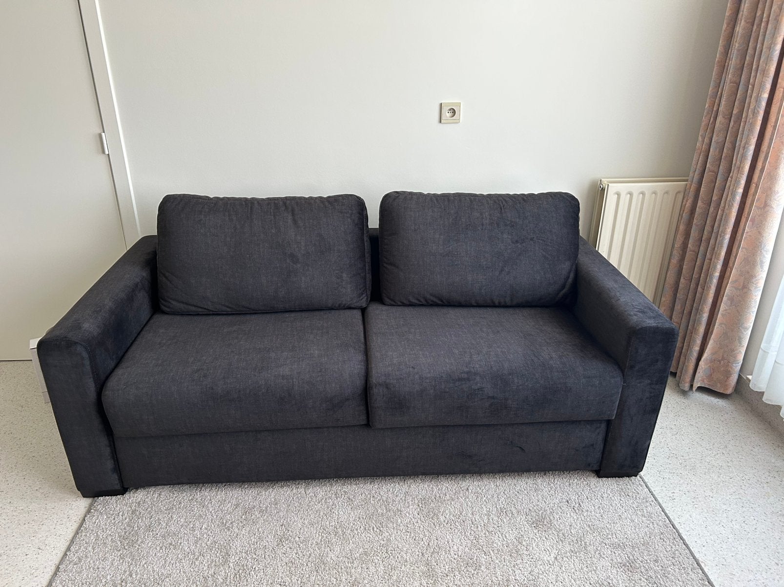 Slaapzetel / zetelbed te koop – NIEUW, Huis en Inrichting, Ophalen, 70 cm of minder, Zwart, Tweepersoons