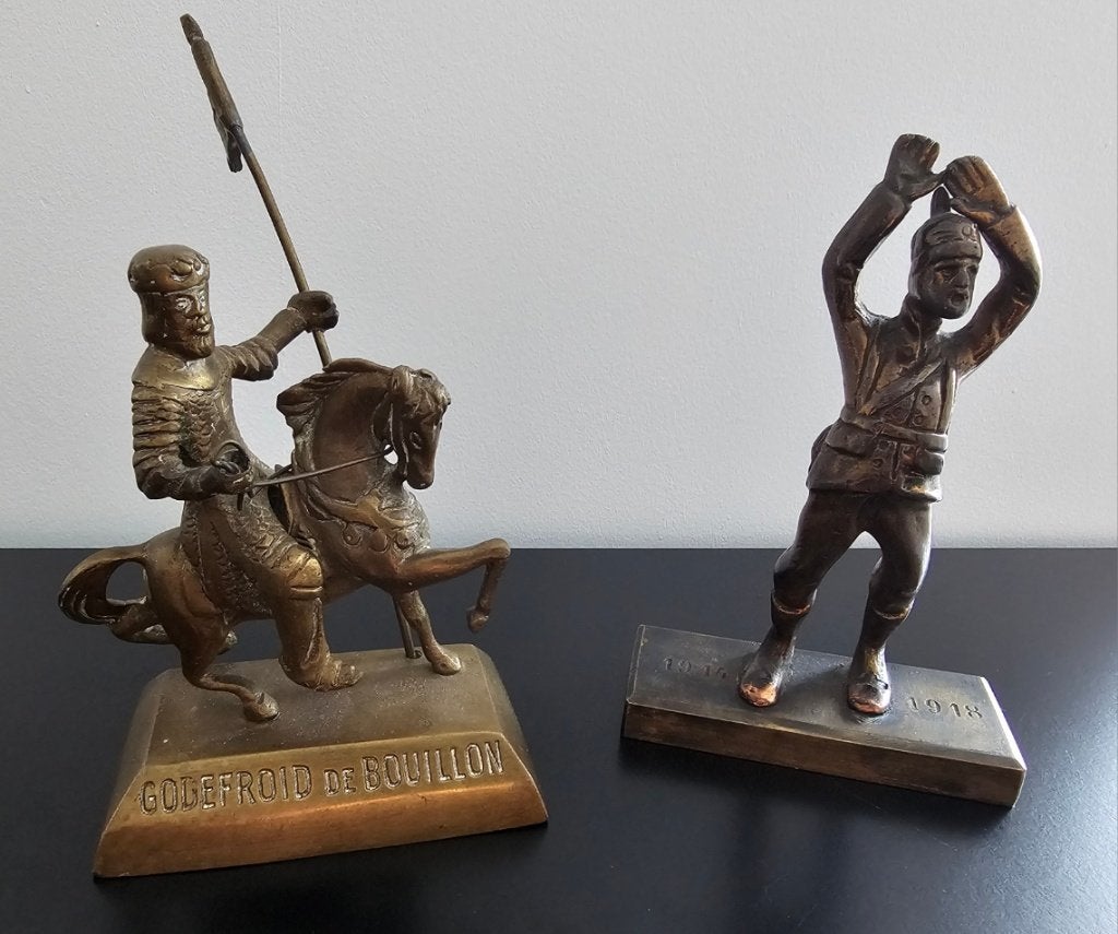 Deutsches Heer - Godfried van Bouillon Bronze Laiton, Enlèvement ou Envoi, Armée de terre, Objet d'art