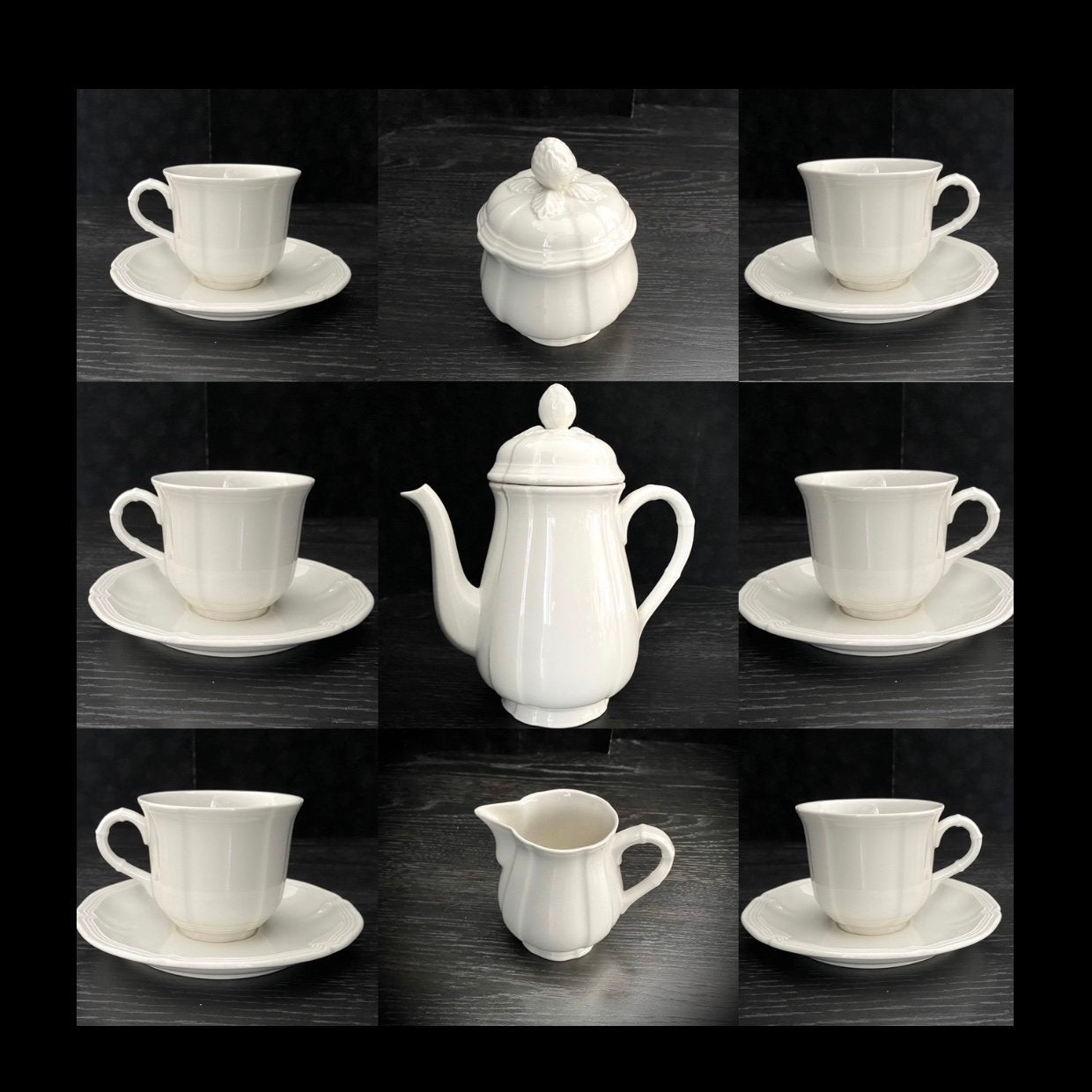 Café Villeroy & Boch Manoir vitro+sucre+lait+6 cafés. K&S, Service complet, Enlèvement ou Envoi, Villeroy & Boch, Comme neuf