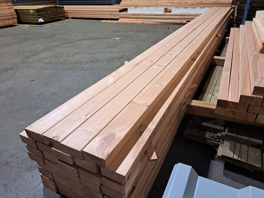 TE KOOP! Balken/gordingen/Douglas (€2,8/m): 2 reeksen, Neuf, 300 cm ou plus, Autres essences de bois, Enlèvement