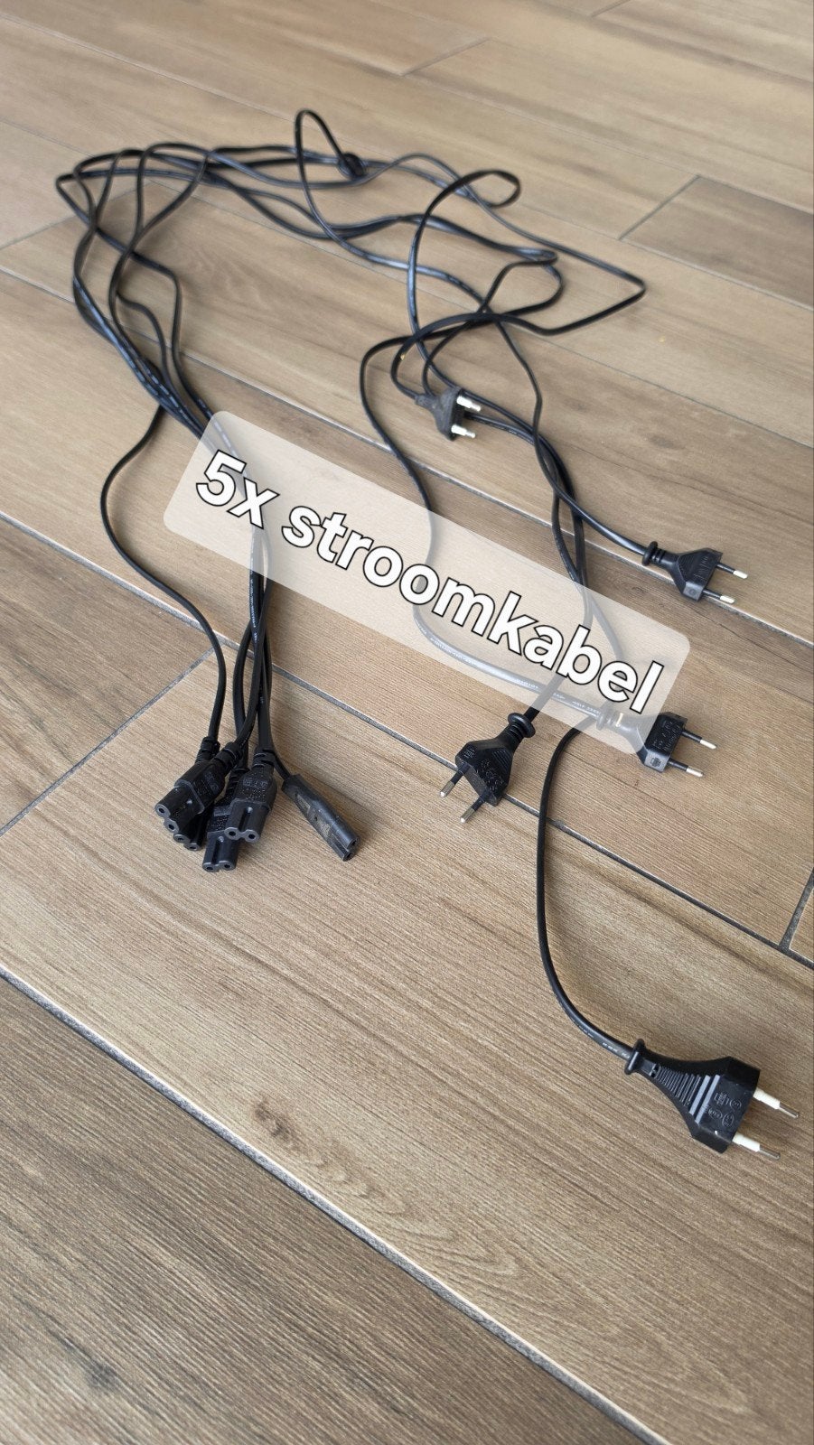5x stroomkabel, Muziek en Instrumenten, Kabels en Stekkers, Ophalen