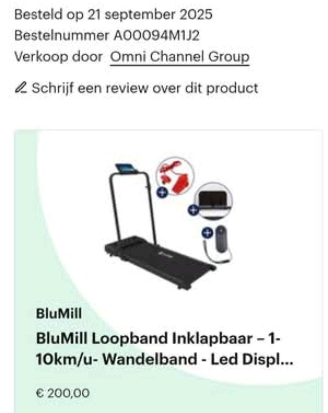 BluMill loopband, Ophalen, Loopband