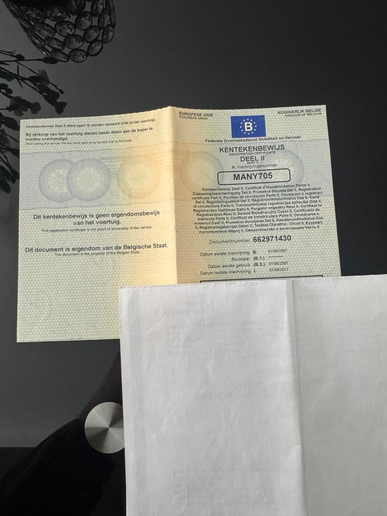 Kawasaki kfx 700 frame met kenteken Belgische