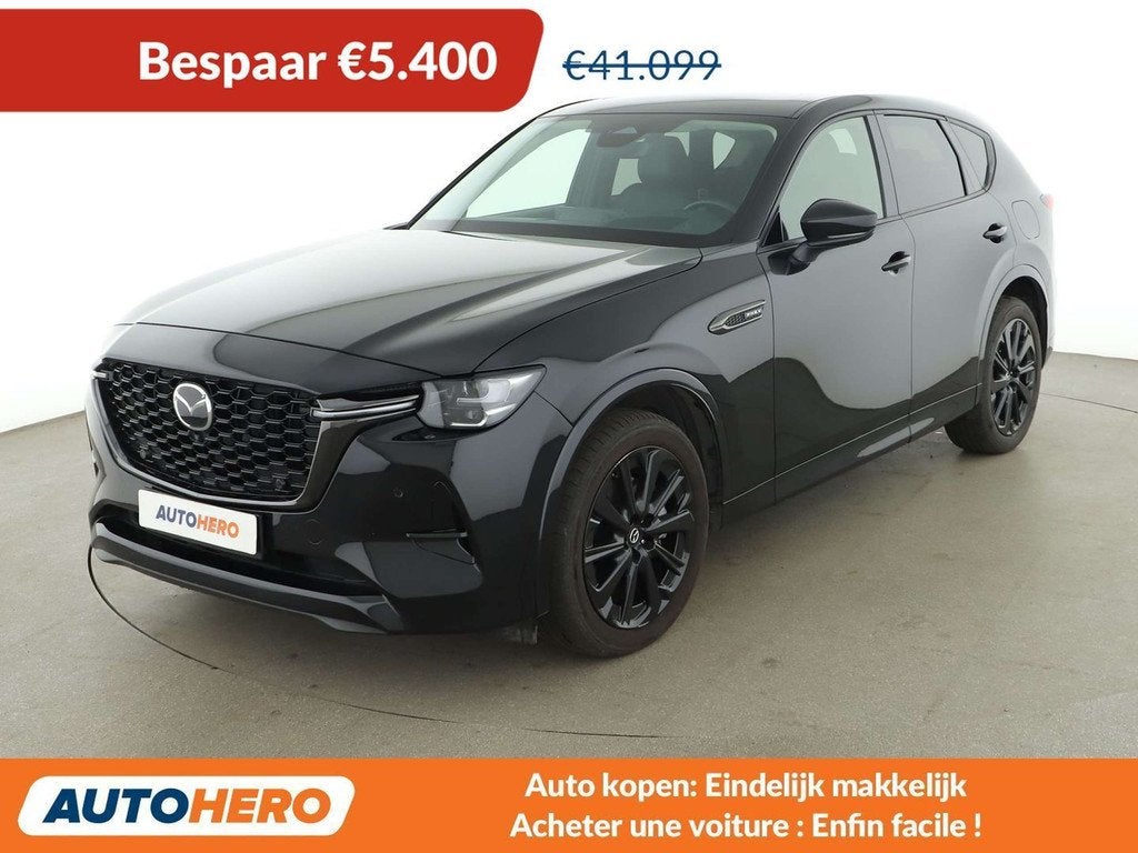 Mazda CX-60 2.5 e-Skyactiv Plug-in Hybrid Homura AWD, Auto's, Automaat, 241 kW, Adaptive Cruise Control, Zwart